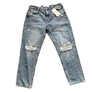 NWT Refuge Denim 11 Blue  High Rise Mom Jeans